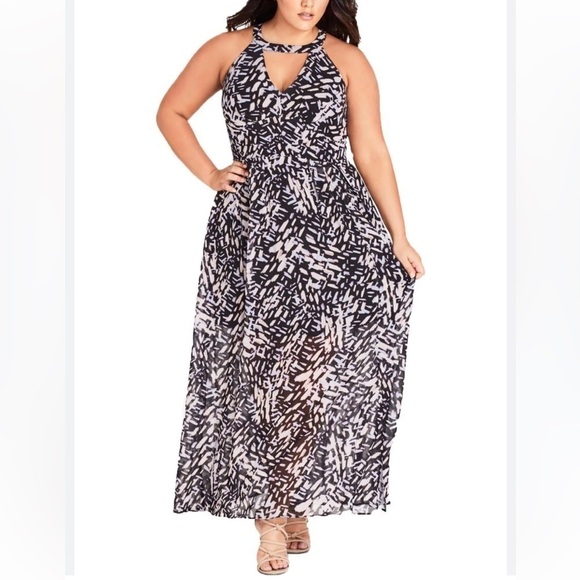 City Chic Dresses & Skirts - NWT City Chic Women’s Halter Maxi Dress Sz S/16